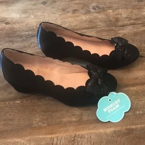 Black Satin Wedge Dress Shoe-NWT